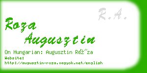 roza augusztin business card